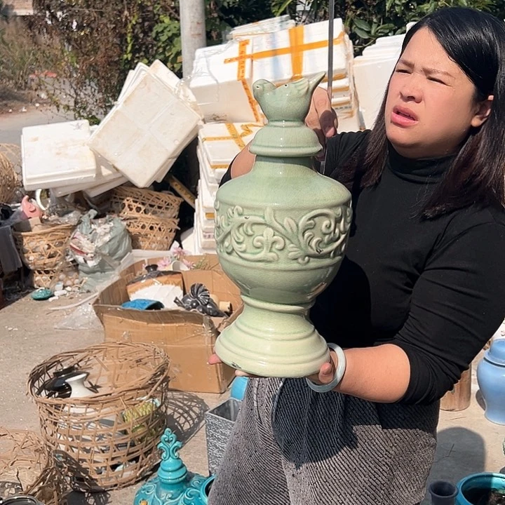 瓶高度40厘米口径6厘米微瑕捡漏