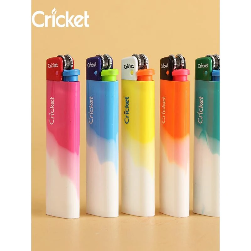 cricket草蜢糖果双色防爆家用滑轮一次性砂轮火石打火机