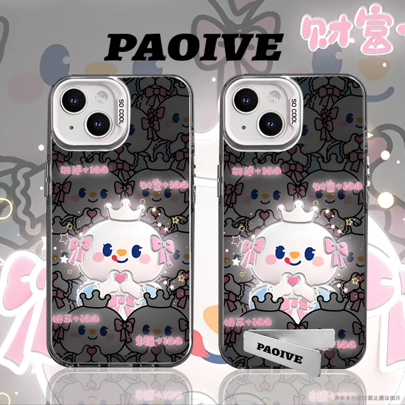 适用苹果华为vivo一加iPhone小米三星雪王防摔彩银手机壳