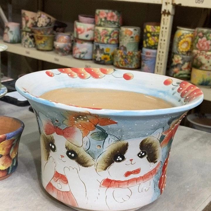 红陶景德镇艺术手绘作品