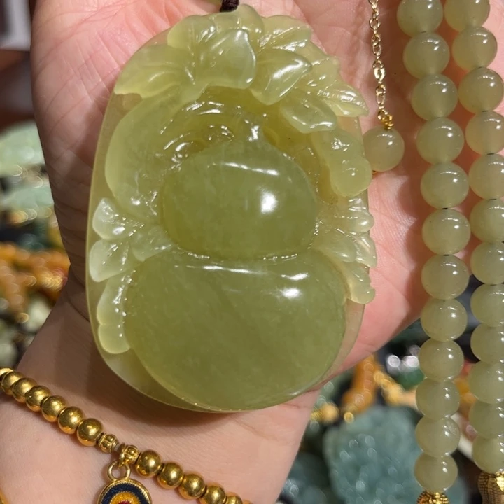 岫玉未镶嵌毛衣链