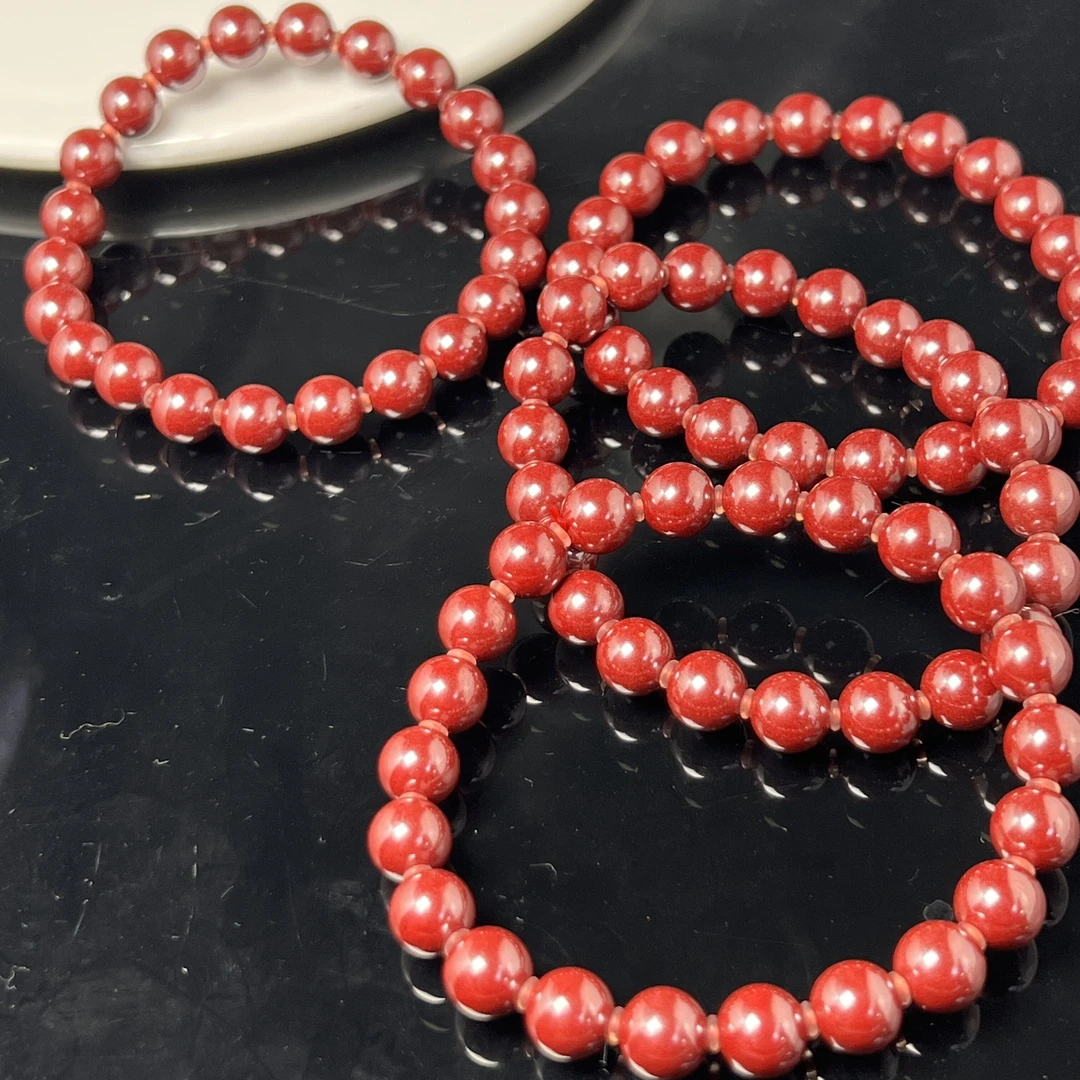 天然辰砂朱砂手串一条 约8mm 多样性发一件 795