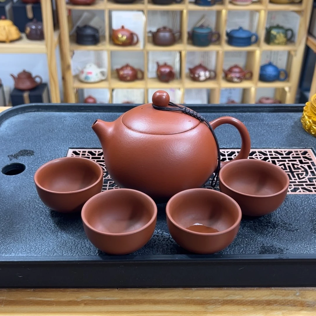 紫砂紫砂胖西施（一壶四杯）