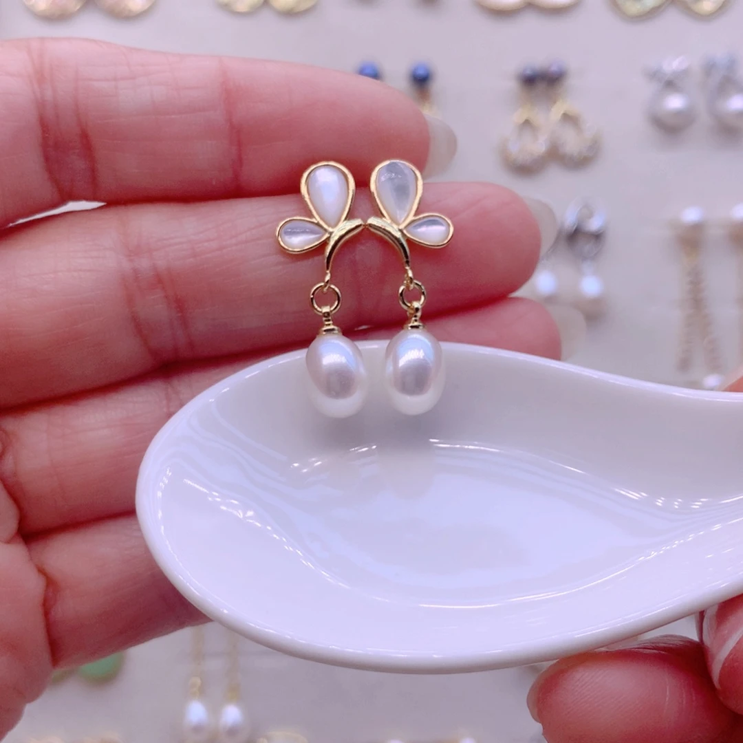 耳饰淡水珍珠合金