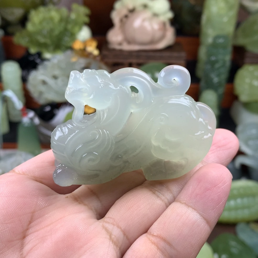 岫玉未镶嵌手把件