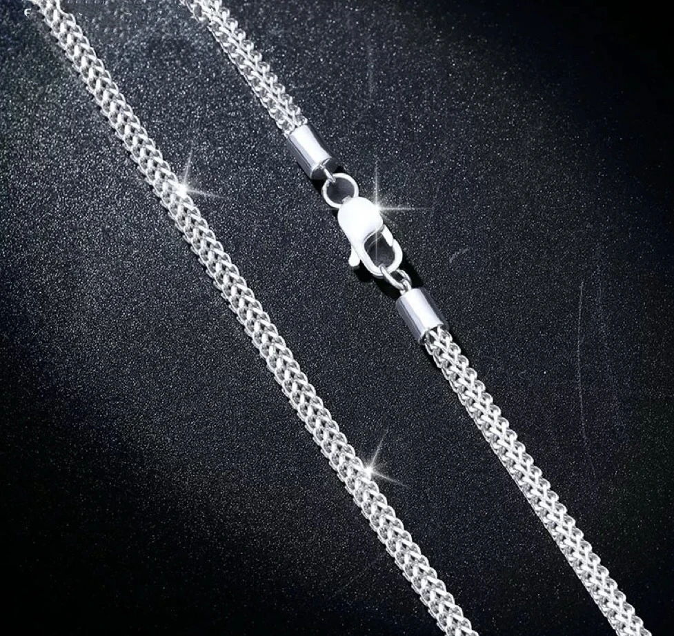 Pt950铂金男士新款太空龙骨白金项链m扣圆形项链时尚百搭简约个性