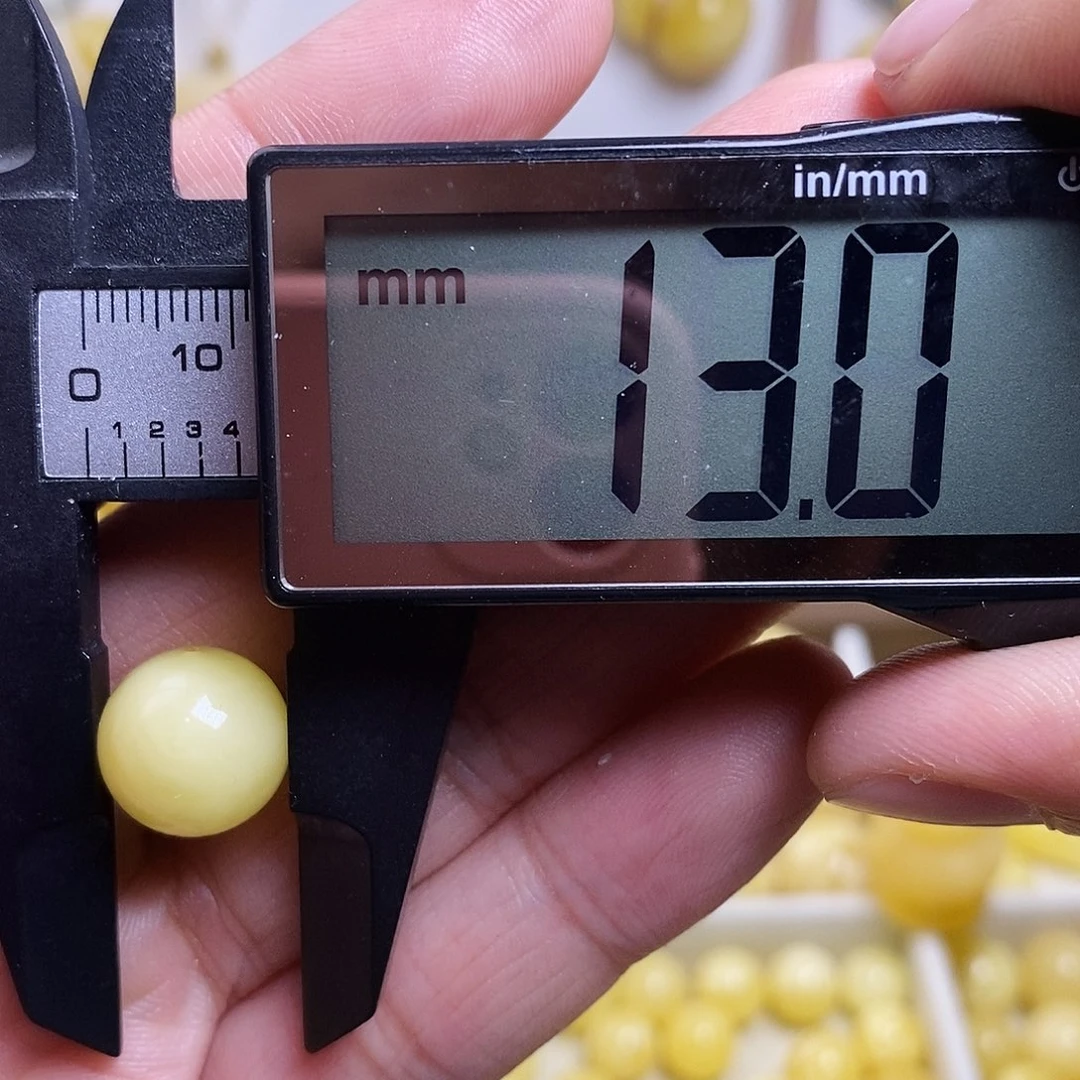 裸石琥珀未镶嵌蜜蜡圆珠微瑕
