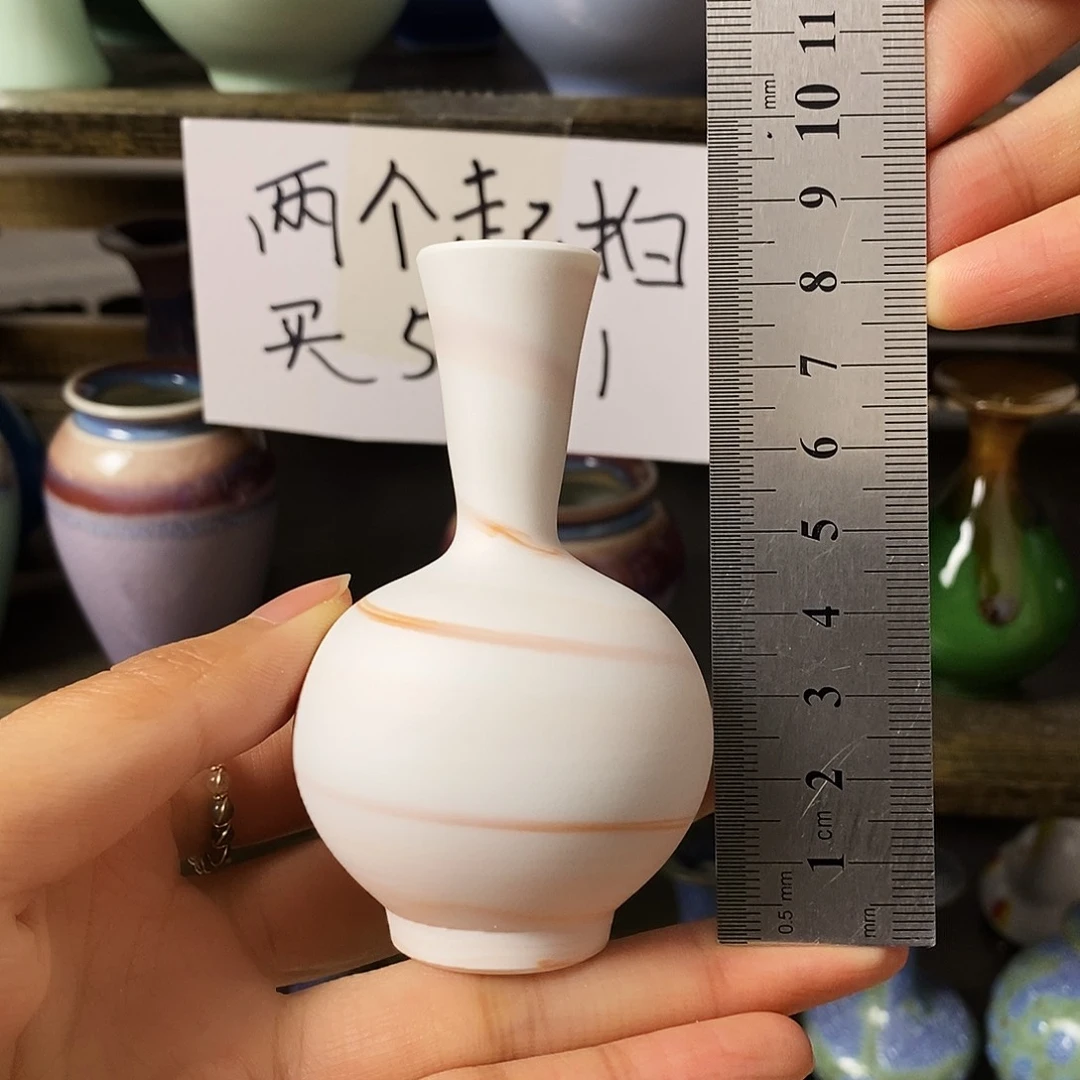 摆件景德镇高温陶瓷小花瓶