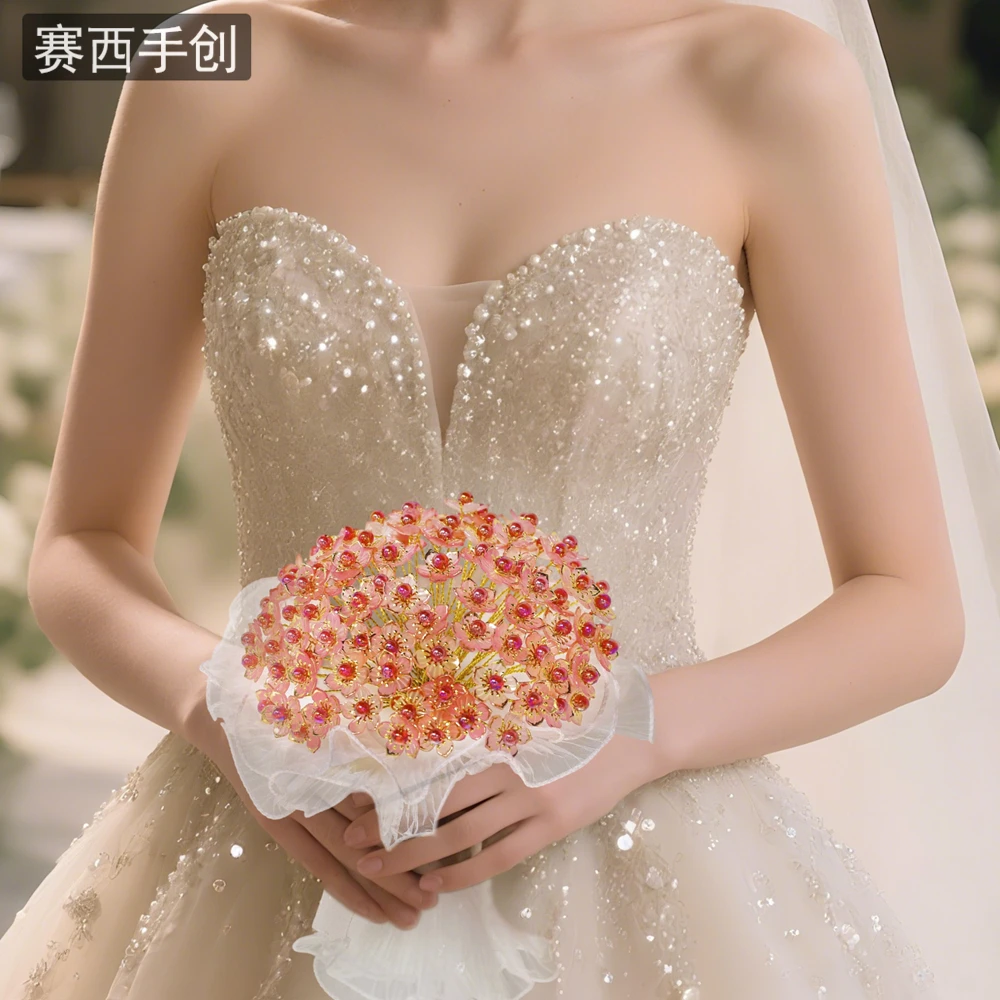 赛西 手工DIY贵气手捧花材料包新娘婚礼捧花浪漫家居装饰品M01