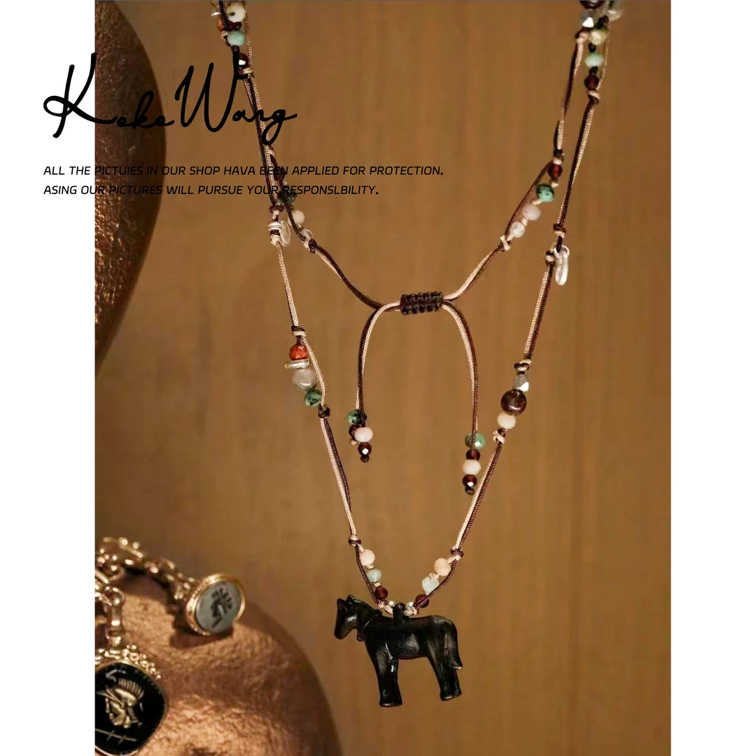非金属布艺项链 KOKO WANG手工编织高级感百搭项链530405E23S44