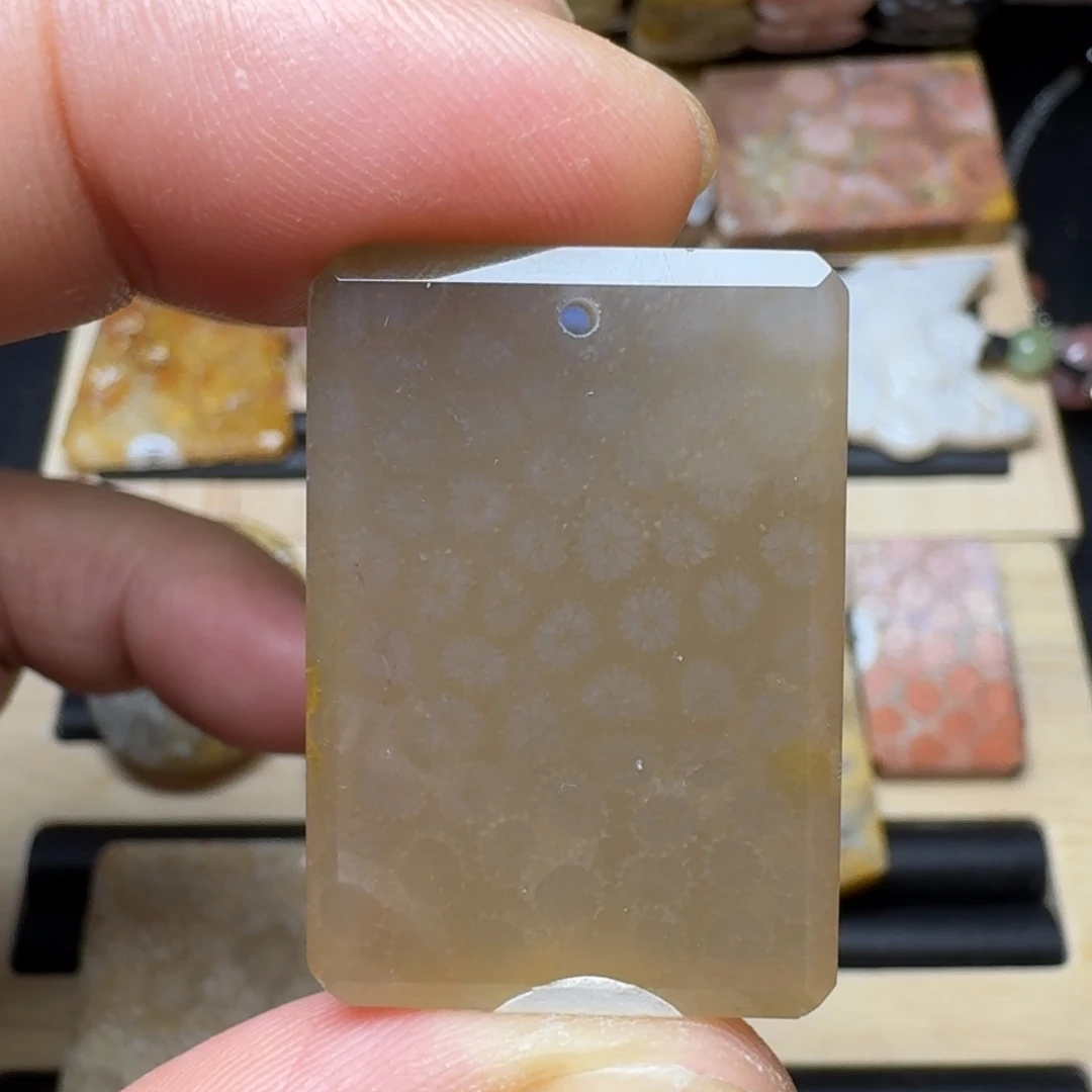 未镶嵌纯天然色有机玉石保真色硅化玉