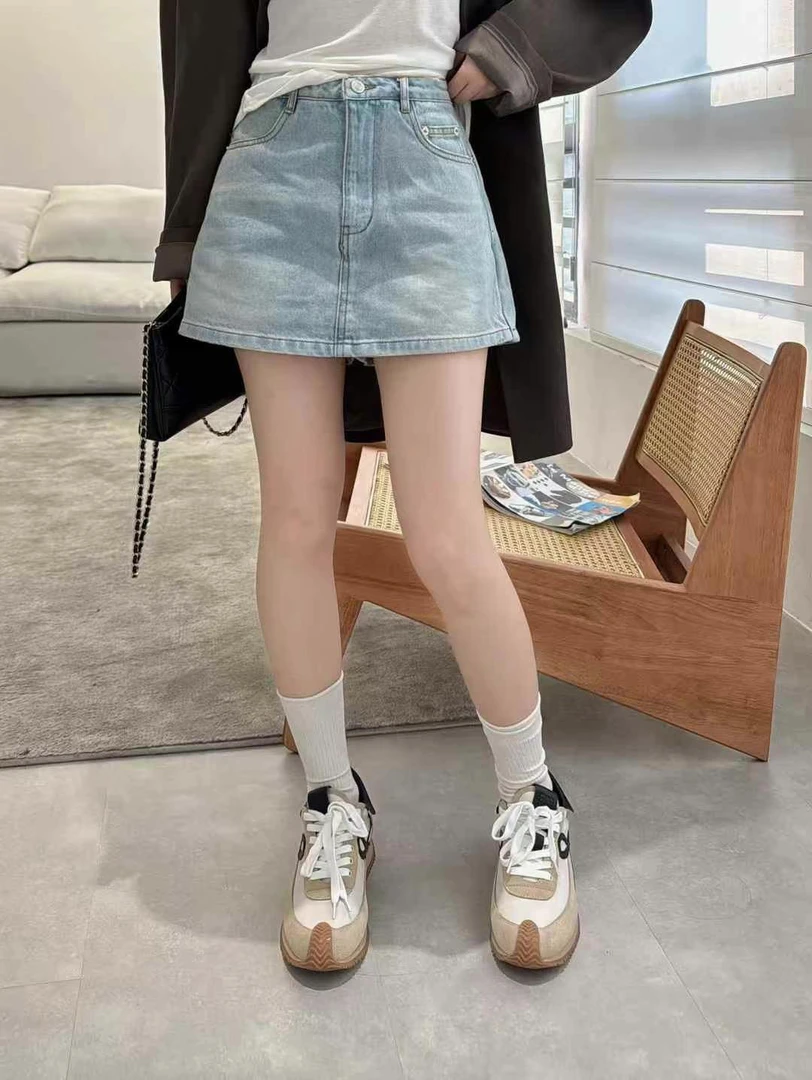 【琦琦】25款欧货A字版显瘦复古裙裤