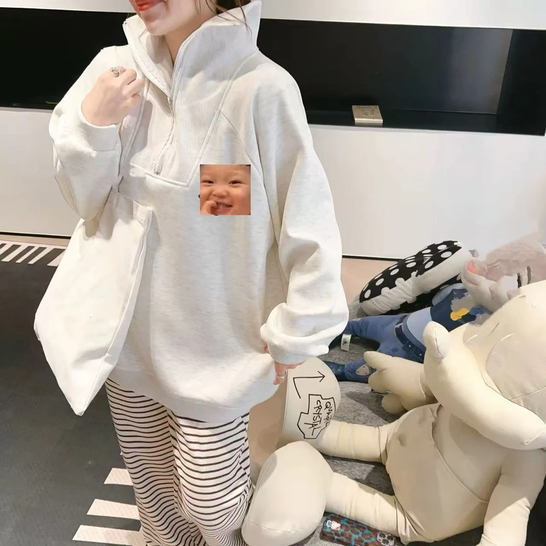 （更衣铺专属）5821小象半拉链卫衣