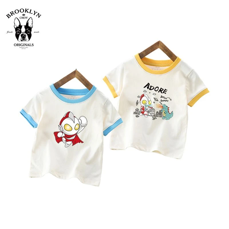 童装男童短袖T恤奥特曼夏装2025新款儿童纯棉半袖上衣洋气男孩潮