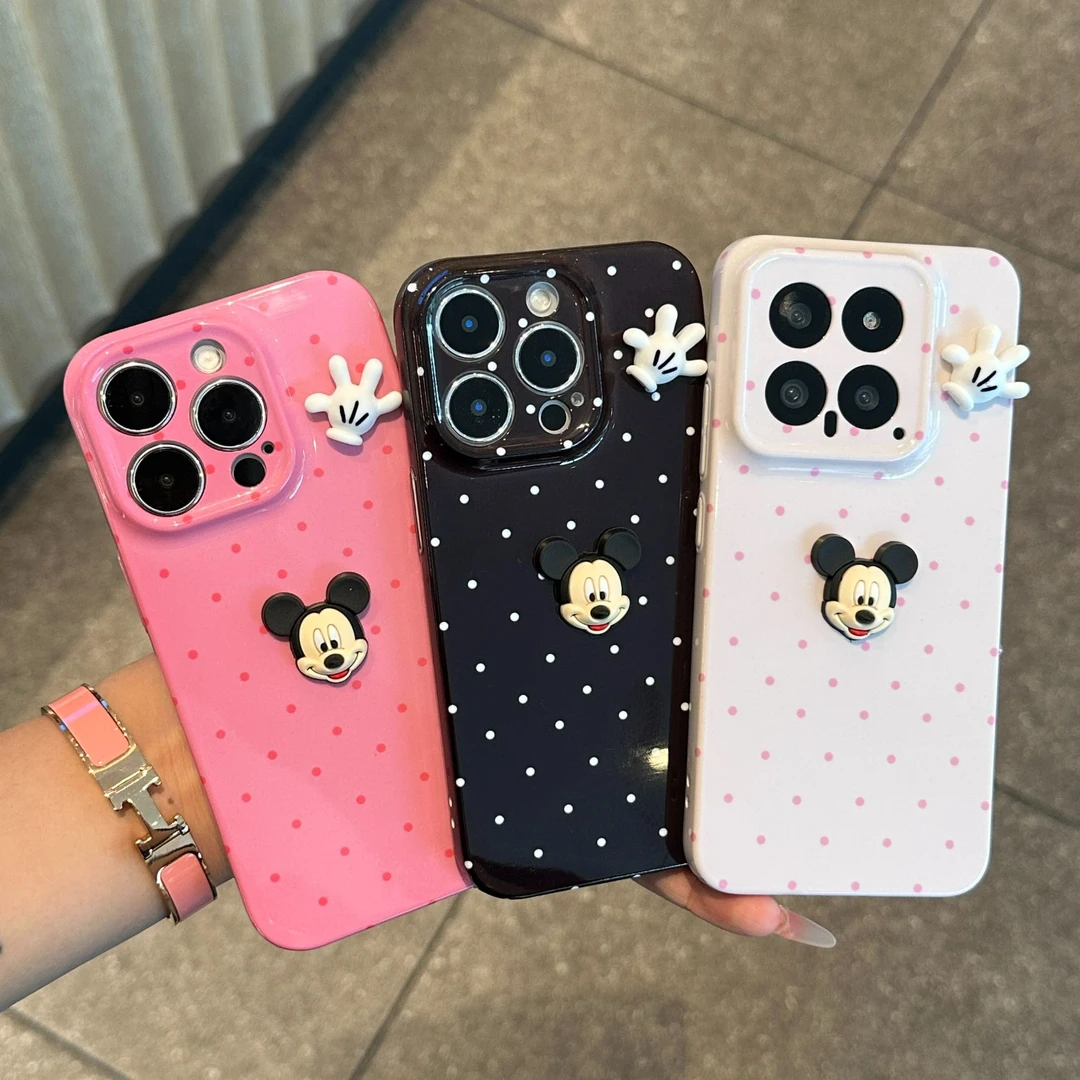 奥菲顿立体米奇手掌公仔适用苹果16菲林手机壳华为vivo小米15oppo