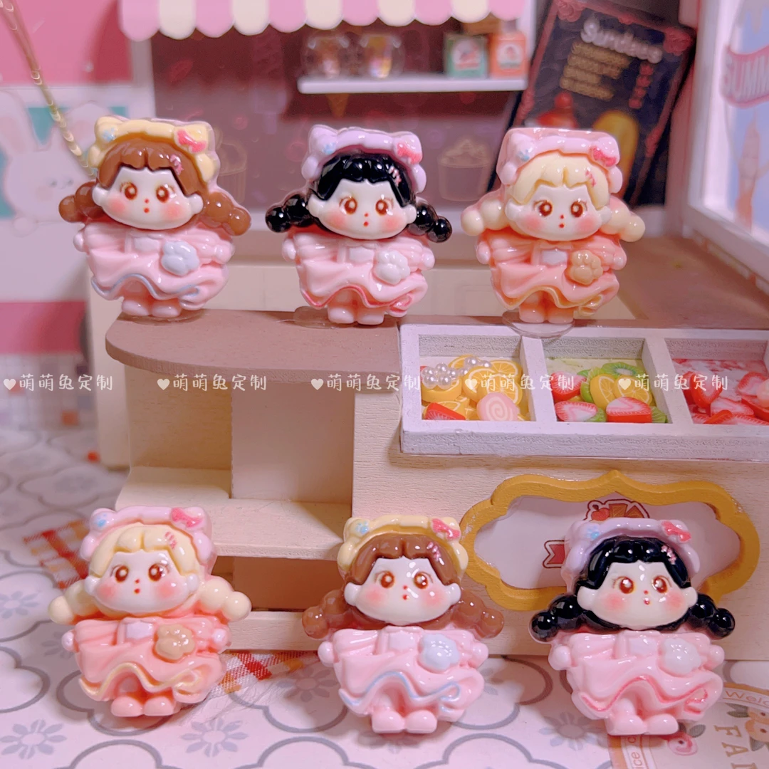 【萌萌兔定制—qoqo女孩】高品质diy树脂配件做挂件发夹