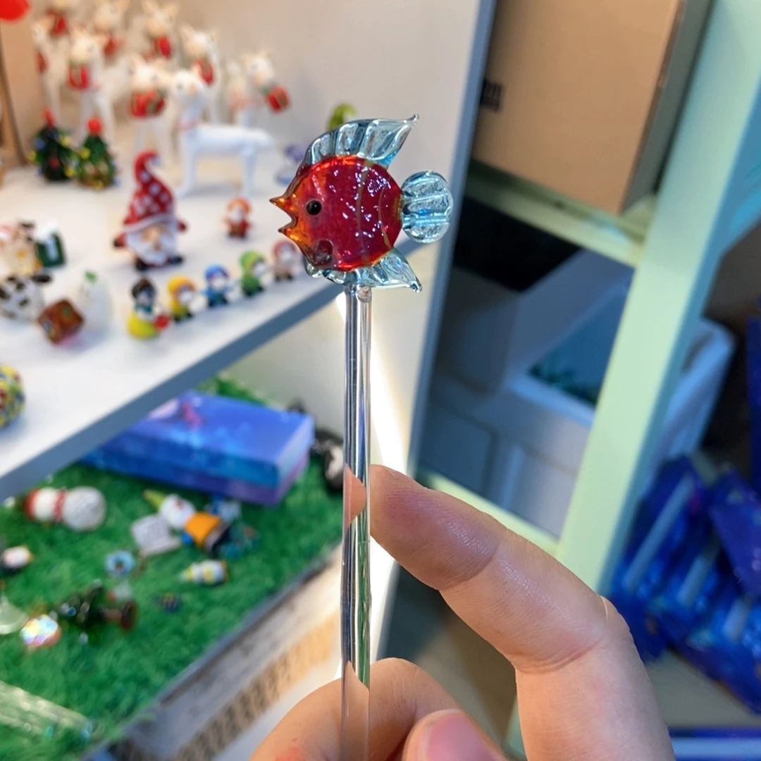 琉璃手工艺品团**圆搅拌棒