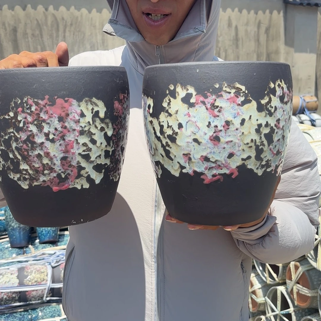 油画蛋壳两个口径19高度20