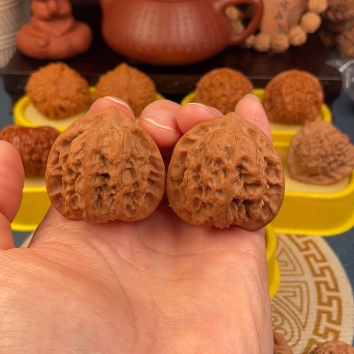 把件文玩核桃梨木台41