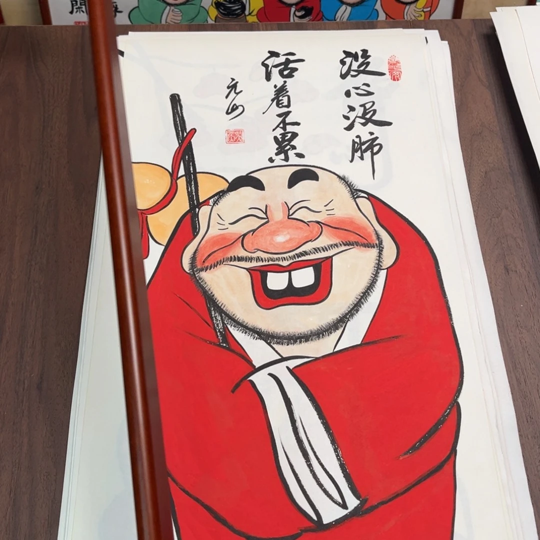 国画纯手绘禅意画作品