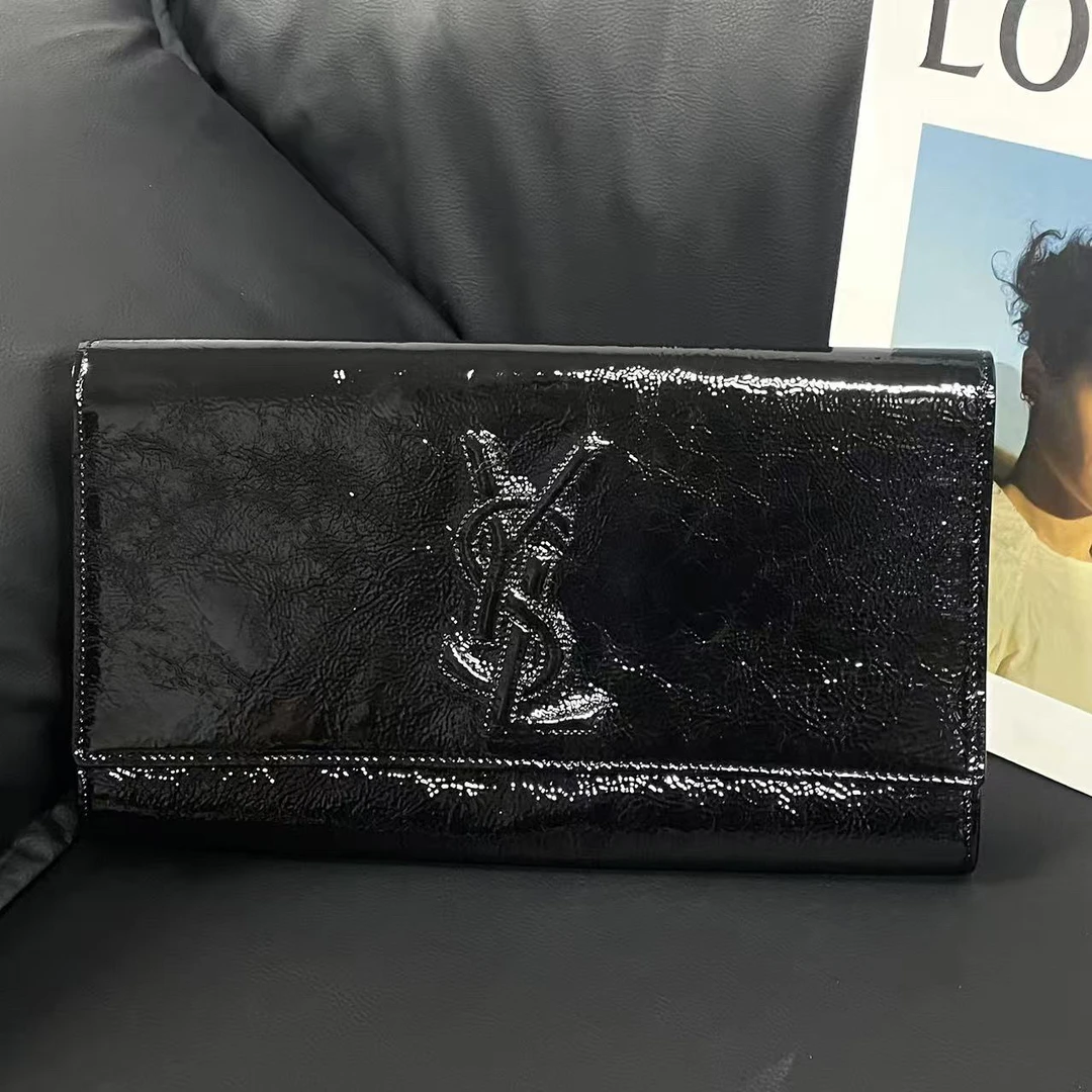 95新 YSL/圣罗兰 圣罗兰黑色手拿包
