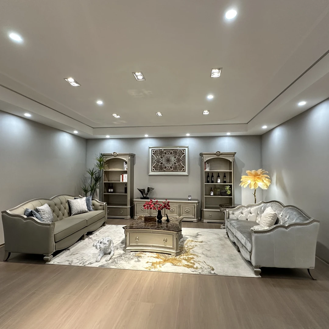 美式轻奢沙发家用客厅软包沙发头层圣保罗沙发