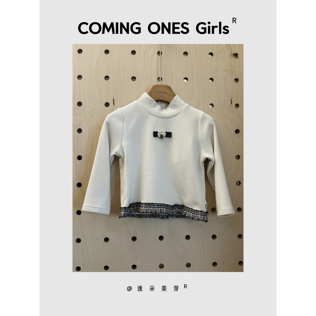 逸朵美芽COMING ONES 女童深秋小花朵打底衫Z34-8807