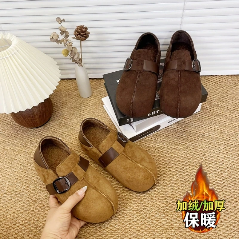 全包博肯雪地靴女款2025年冬季新款两穿勃肯鞋女加绒加厚保暖棉鞋