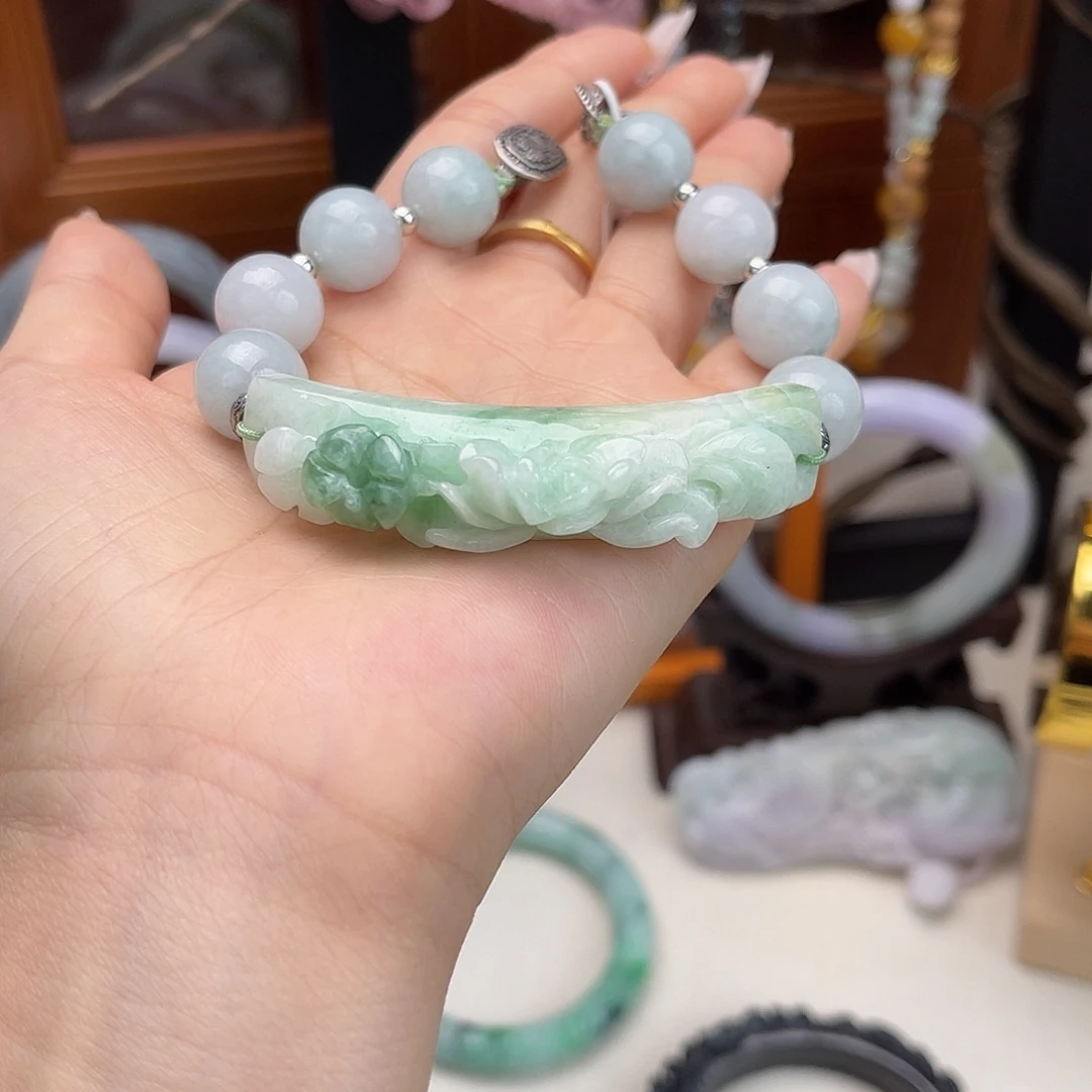 翡翠未镶嵌手链手链