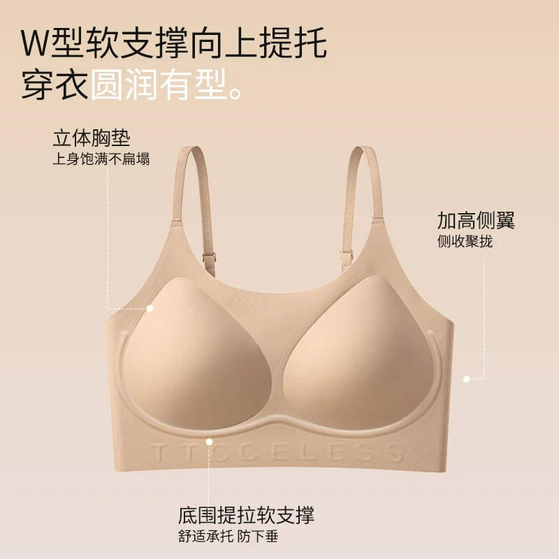 Yuanfeng/鸢凤内衣粉底液隐形无痕内衣美背背心果冻条软支撑文胸