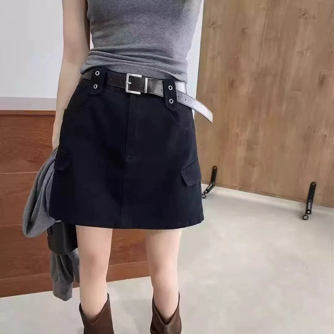 2951-AQ新款水洗牛仔短裙