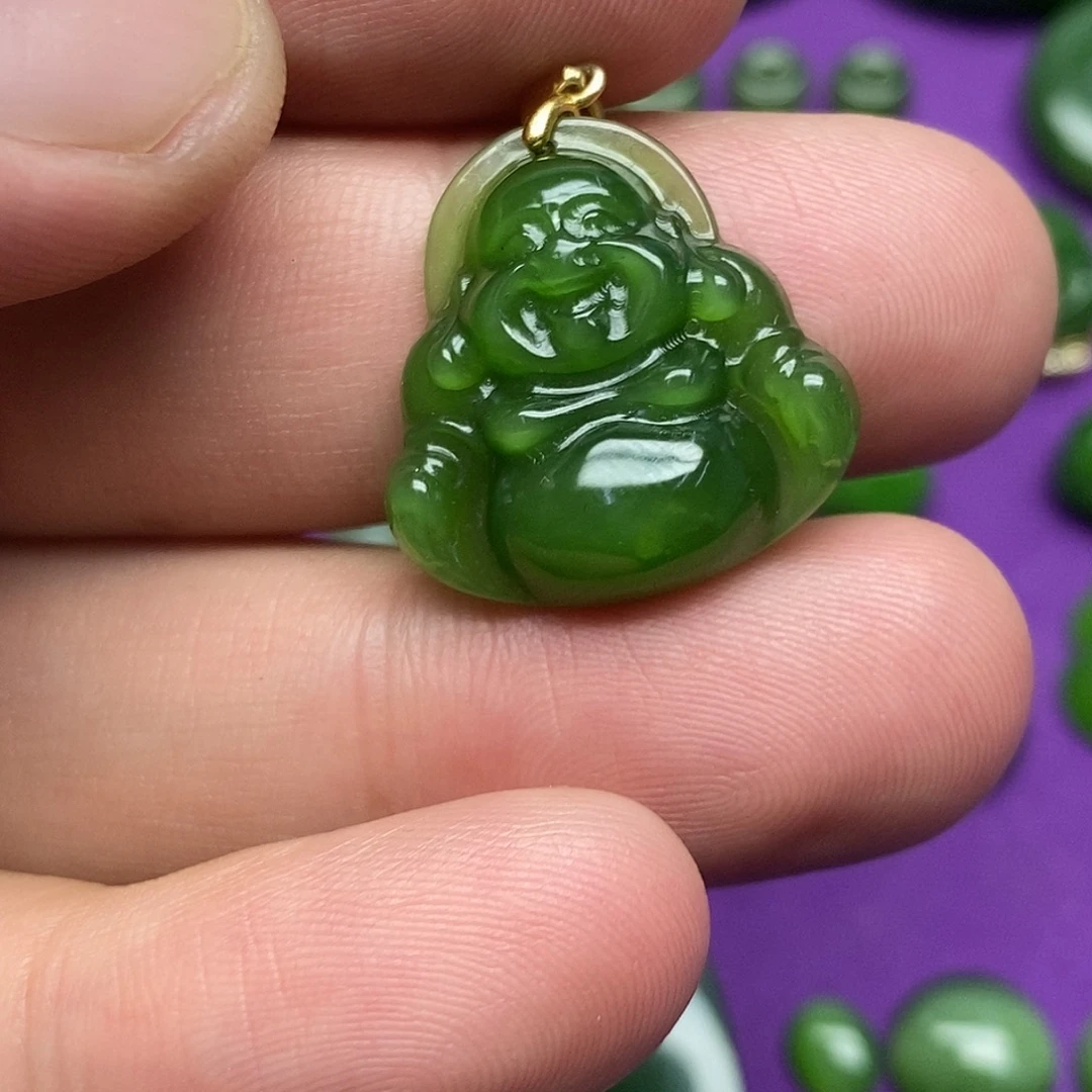 和田玉（碧玉）未镶嵌吊坠(不含链)