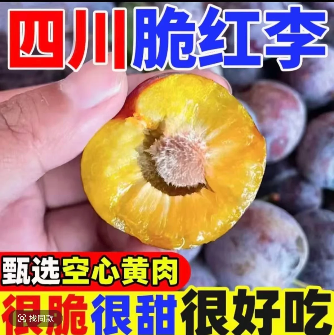 四川脱骨小脆红李子脆李当季水果脆甜爽口包邮