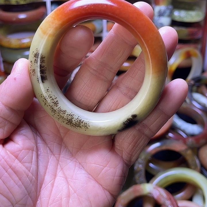 鱼***y蛇纹石玉合金手镯