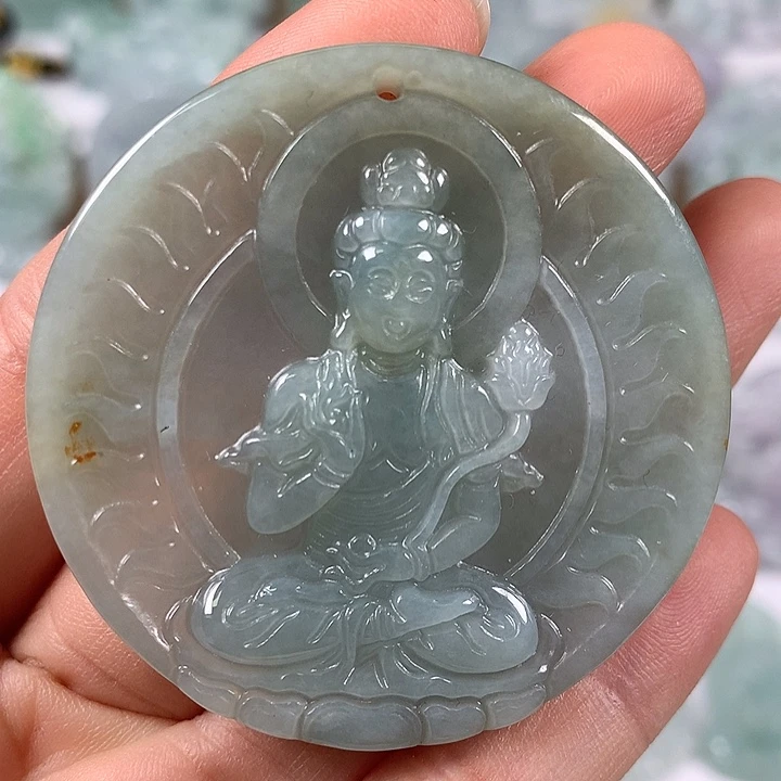 颈饰未镶嵌翡翠大势至菩萨福利