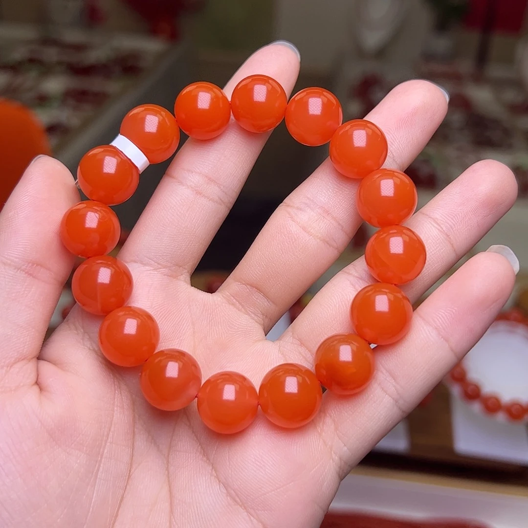 南红玛瑙未镶嵌保山冰红13m