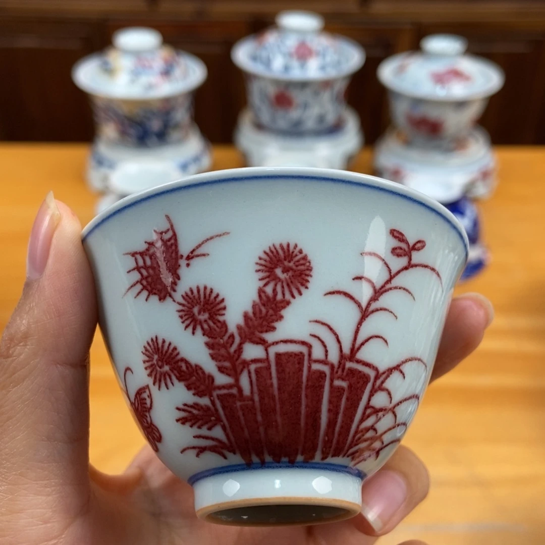 手绘现代茶具非古董