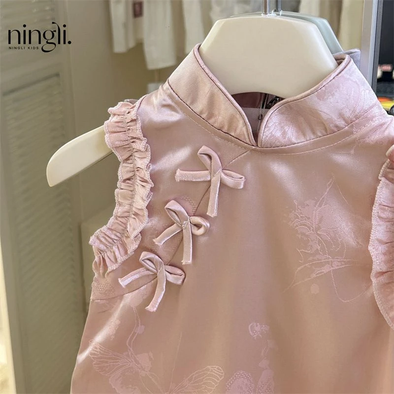 周岁宝宝礼服夏季婴儿高端生日小童抓周公主中式国风汉服唐装旗袍