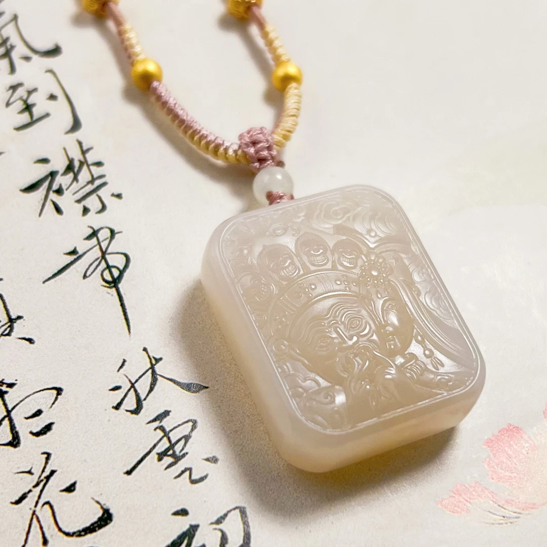 【仙璋】和田玉藕粉扎基拉姆