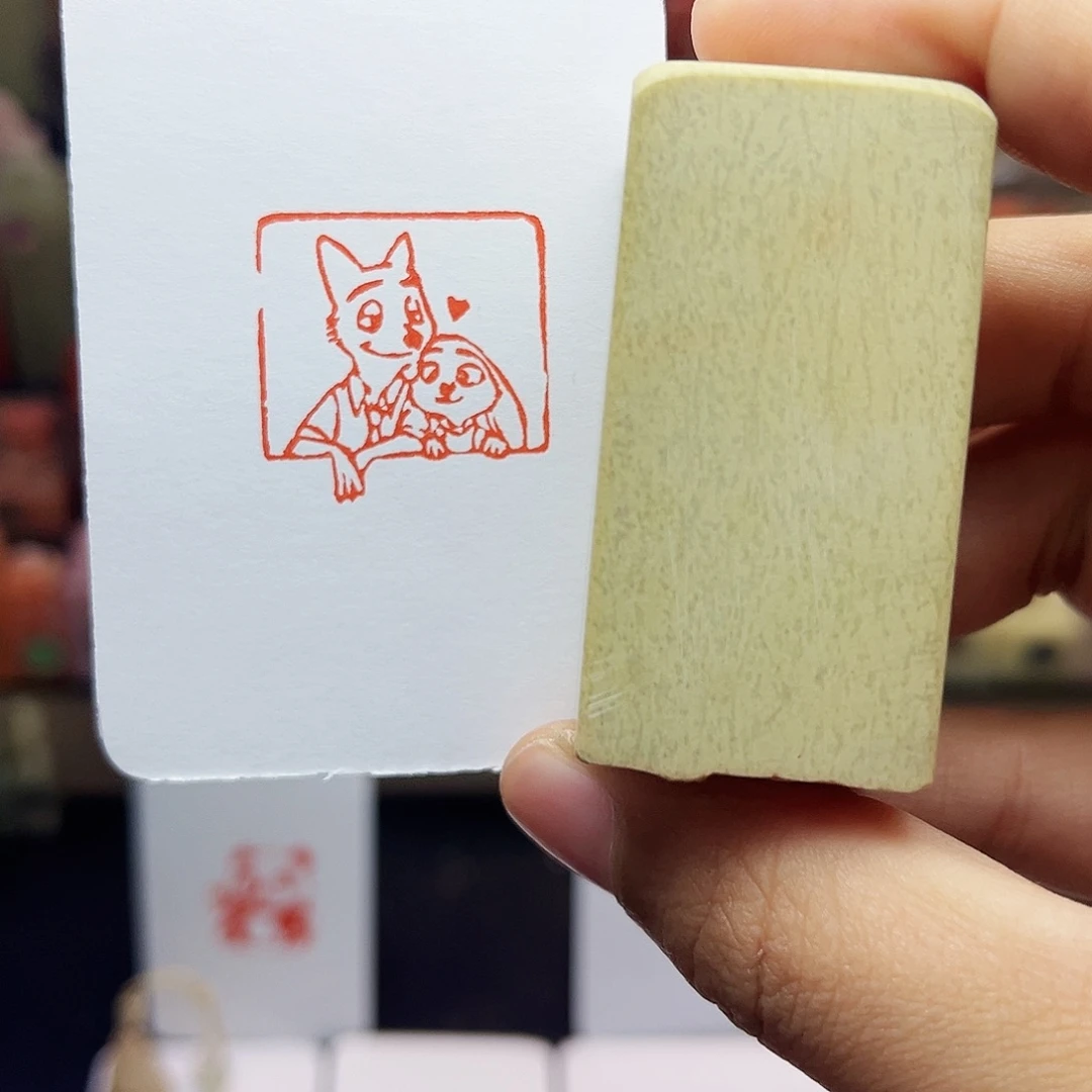 寿山石印石2.5爱你搭档 手工篆刻
