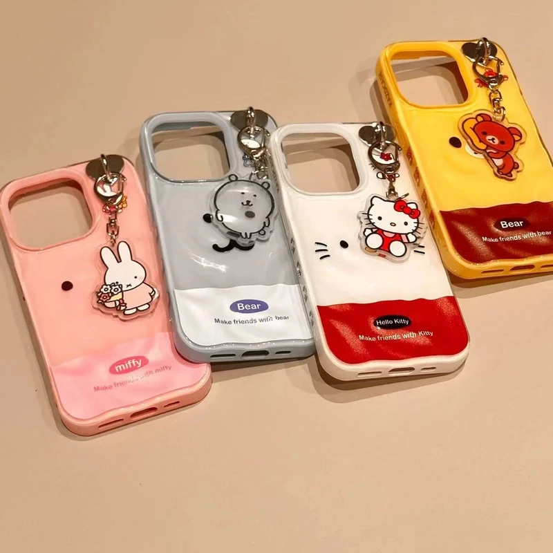 新款褶皱纹蜡笔小新拓麻歌子适用iPhone16promax苹果15手机壳14女