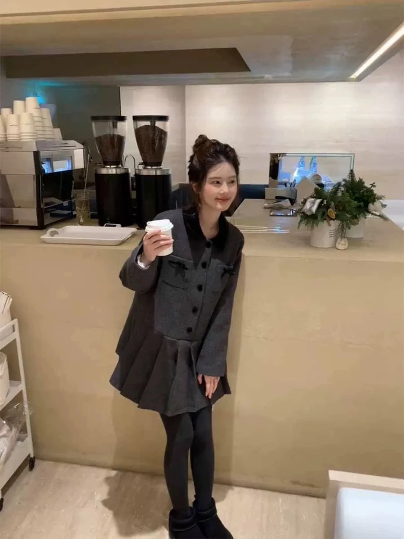 秋冬季新款大码5168气质细闪蝴蝶结外套女（以主播手中实物为准）