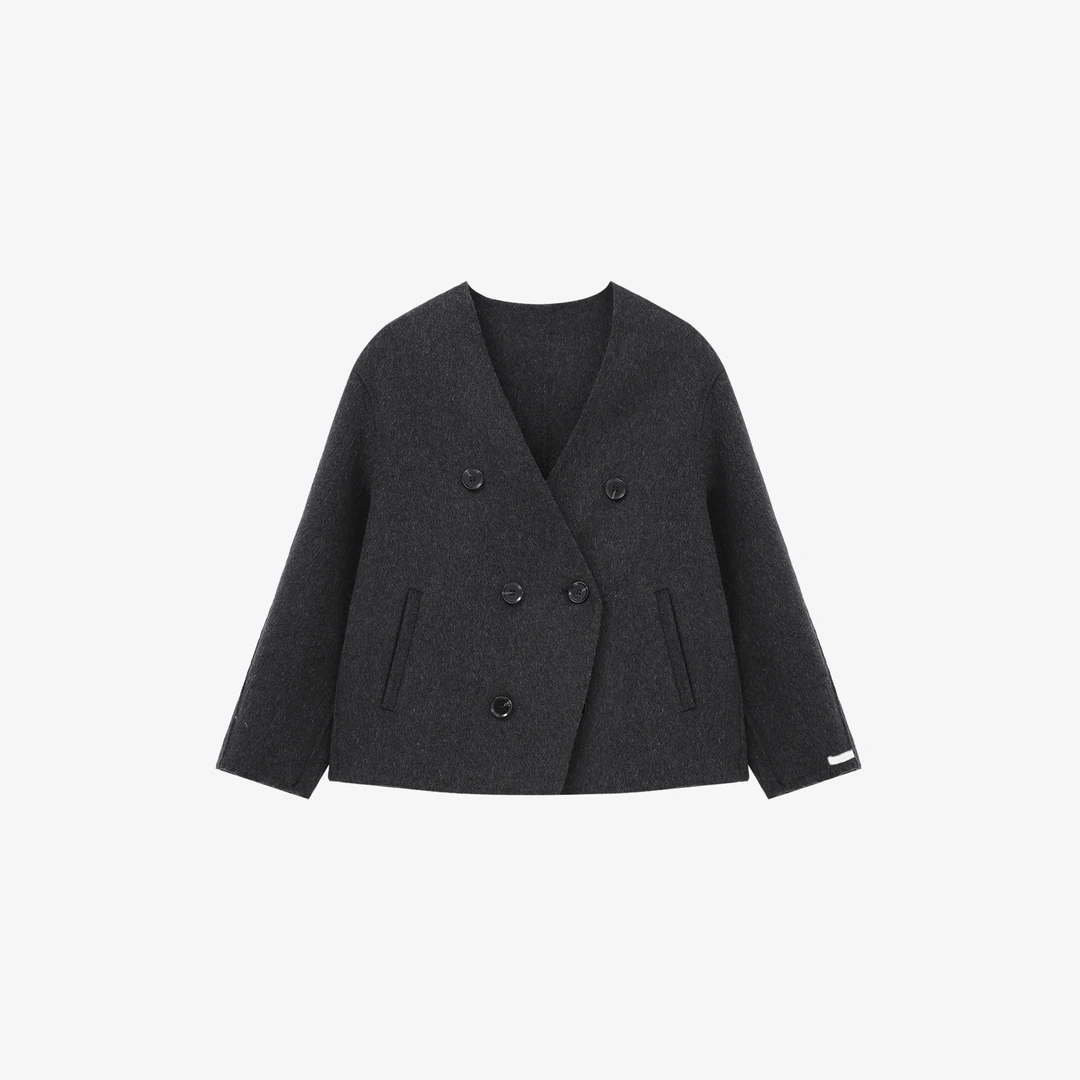 双面呢大衣（短款）-JKK001243 【如如专属】