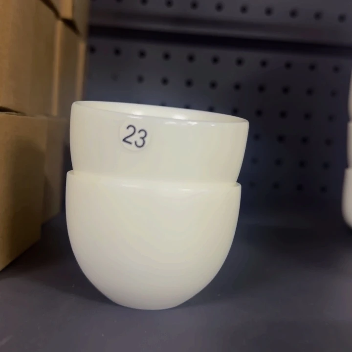 孤品素烧猪油菜羊脂玉茶杯23号两个一组