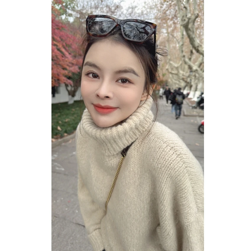 LAZYVISION+【从绒】高领羊绒毛衣ZMD-24014