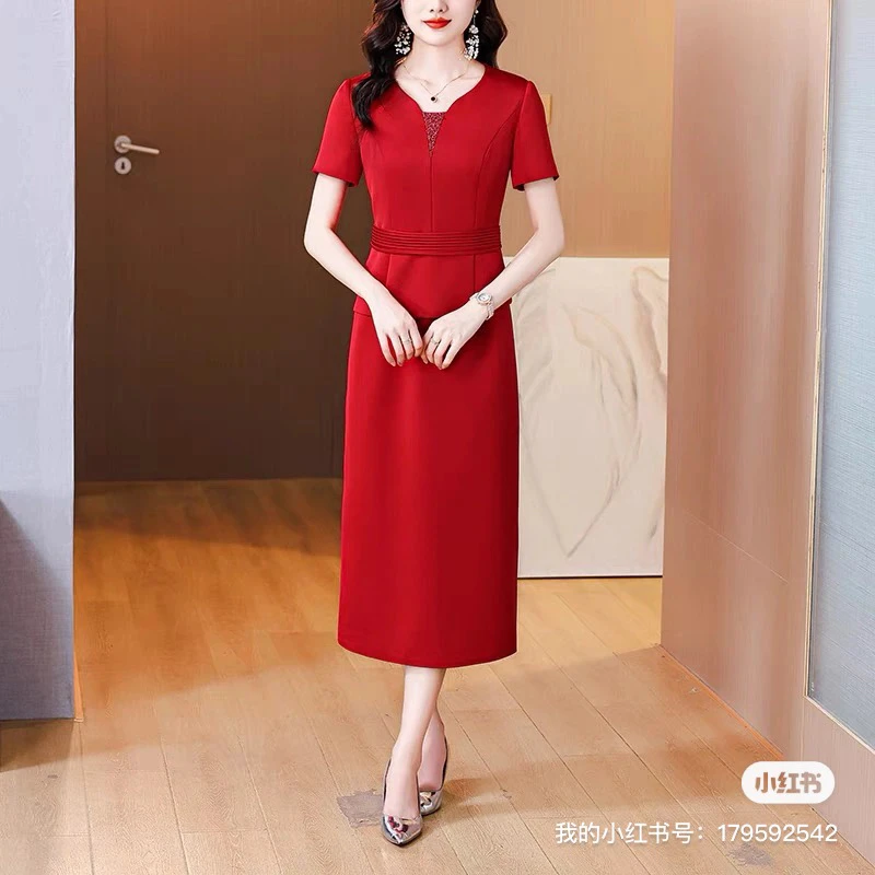 定制款，端庄优雅假两件套装