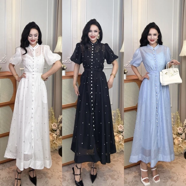 ADLA新款钻钻连衣裙修身显瘦连衣裙