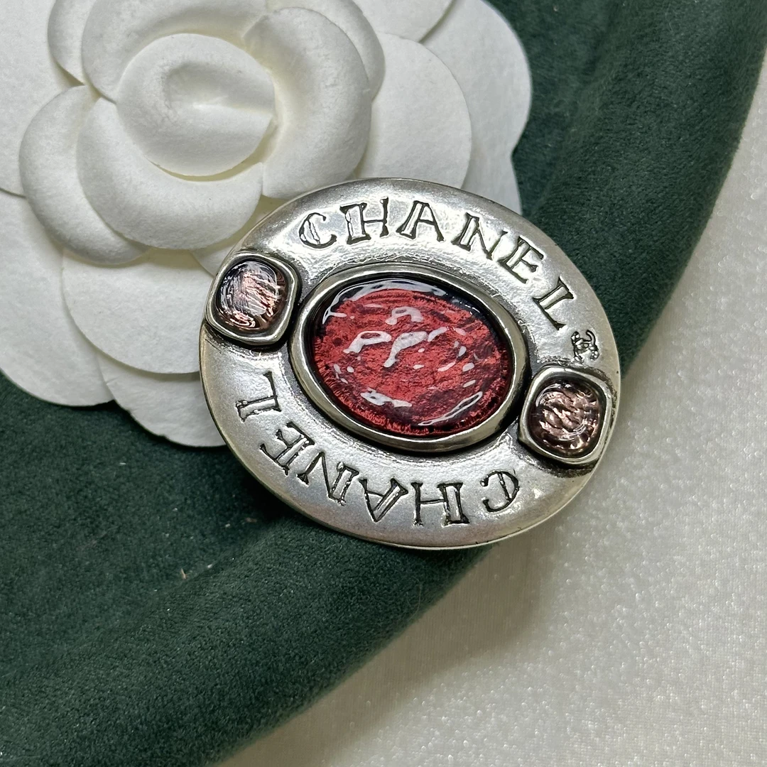 95新 Chanel/香奈儿 康鹏系列99A圆盘琉璃胸针 89242963