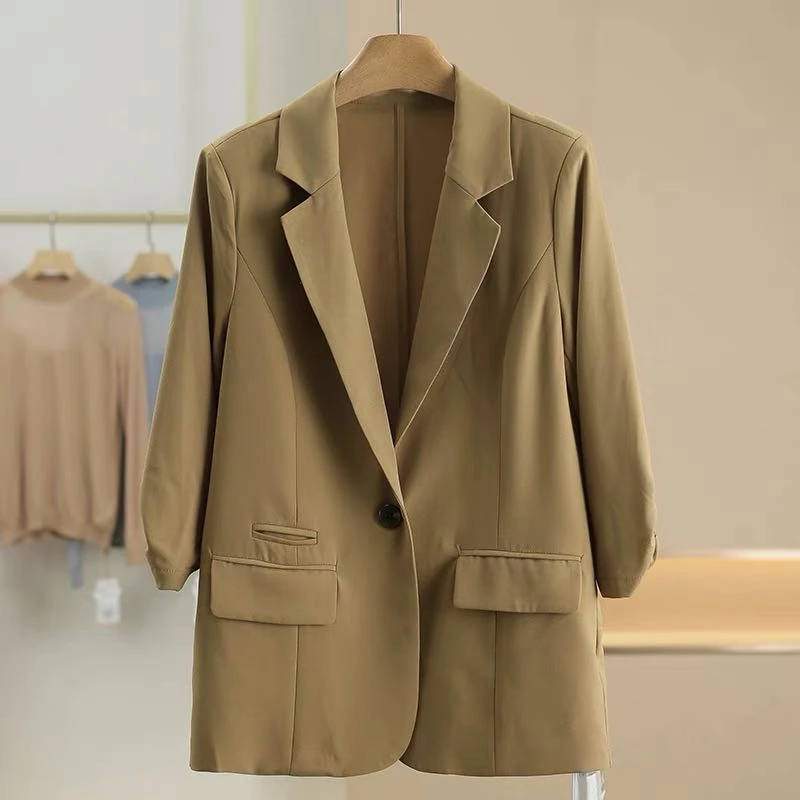 ES2322七分袖休闲气质百搭设计感西服