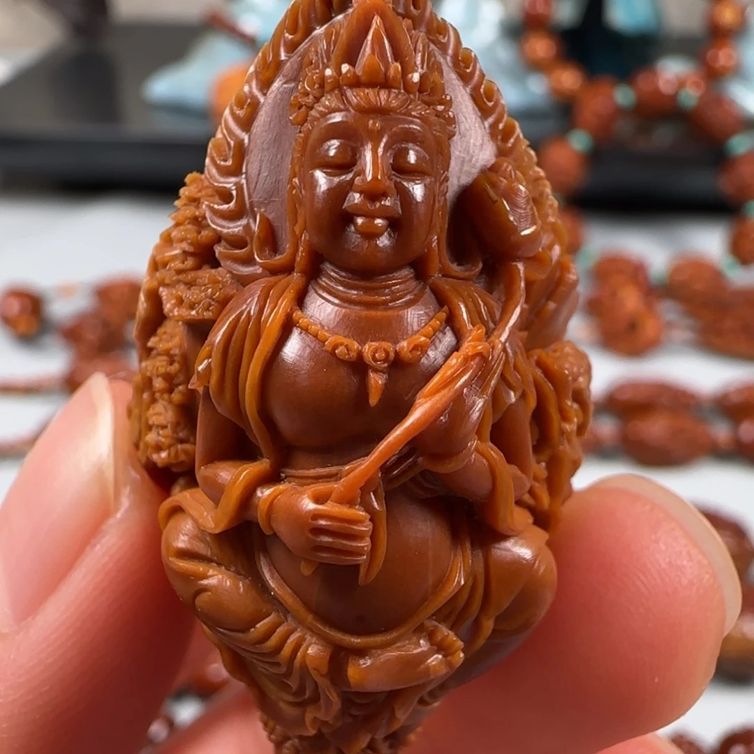 手串橄榄核24大势至生肖马守护神